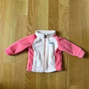 Columbia Soft Pink Baby Fleece Zip Up